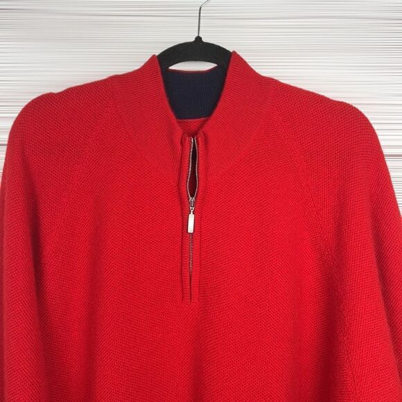 Vintage BEST Of SCOTLAND 100% Cashmere 1/4 Zip Red Sweater - Picture 2 of 12